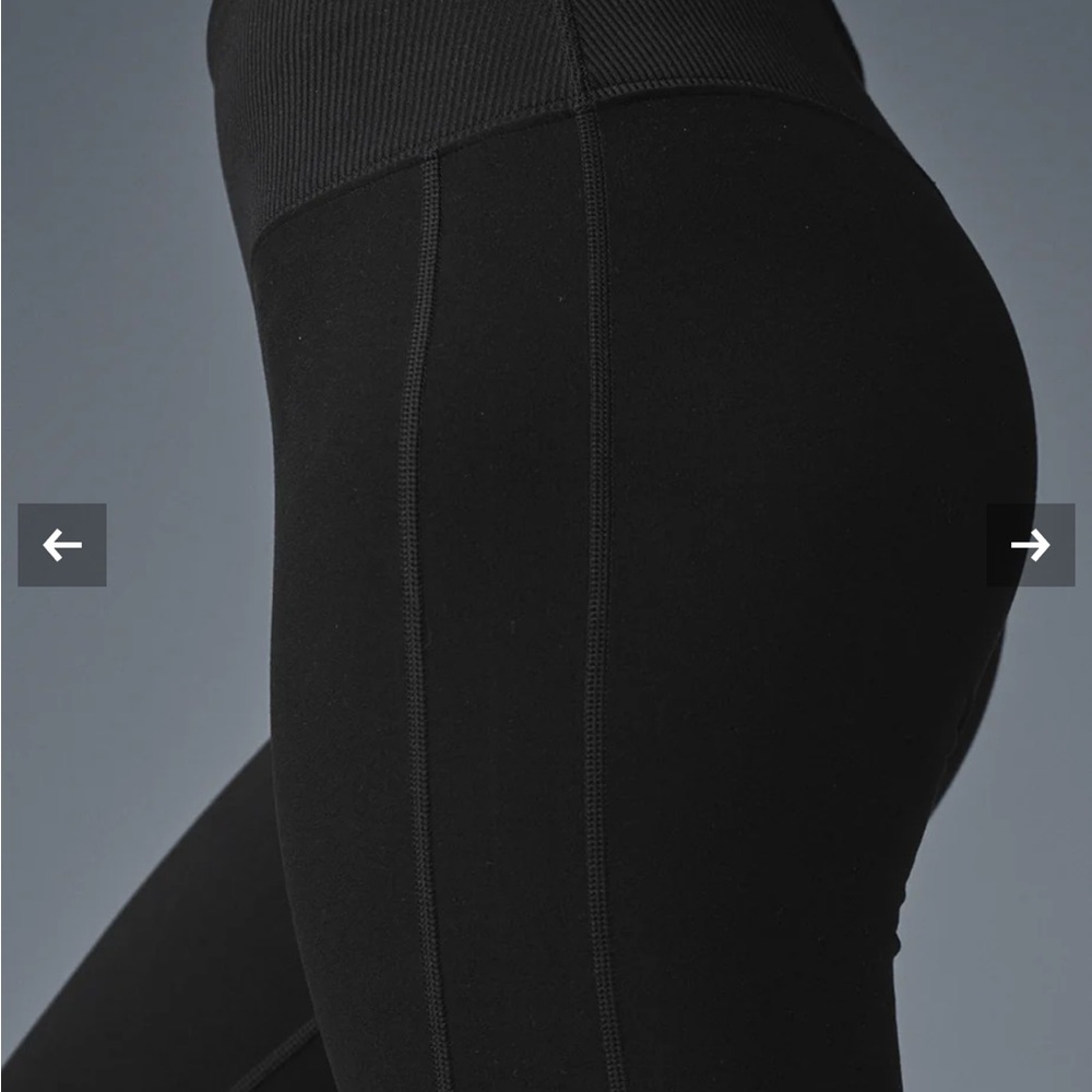High Waisted Alosoft Lounge Leggings in Black size Small - Picture 2 of 5